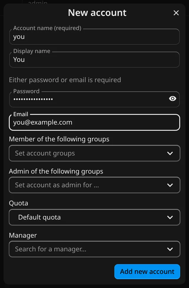 Add an account for each family member.