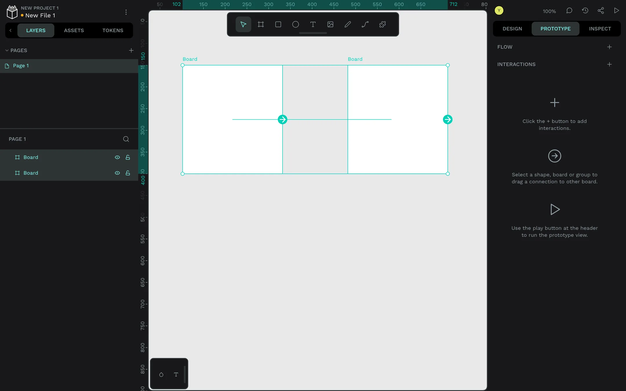 Prototype mode links two boards.