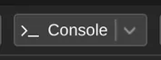 The container's Console button, which opens a login prompt.