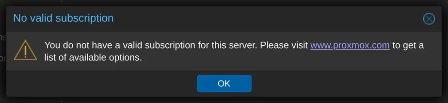 Dismiss the no-subscription notice.