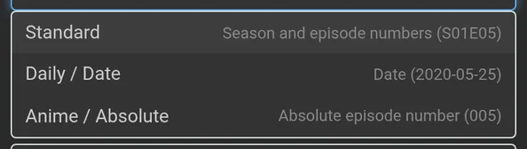 Select Anime in the Series Type dropdown.
