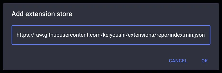 Add the Keiyoushi extension repository URL.